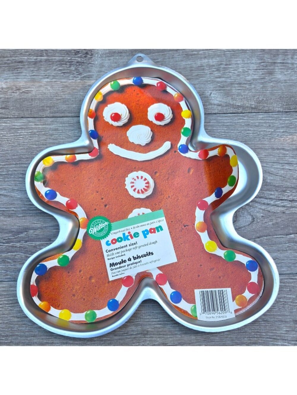 VTG Wilton Giant Gingerbread Boy Holiday Cookie Pan (Model 2105-6209) NWT